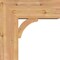 Ekena Millwork Thorton Block Smooth Bracket w/ Offset Brace, Western Red Cedar, 7 1/2"W x 18"D x 18"H BKT0806X18X18THR05SWR - alternate 2